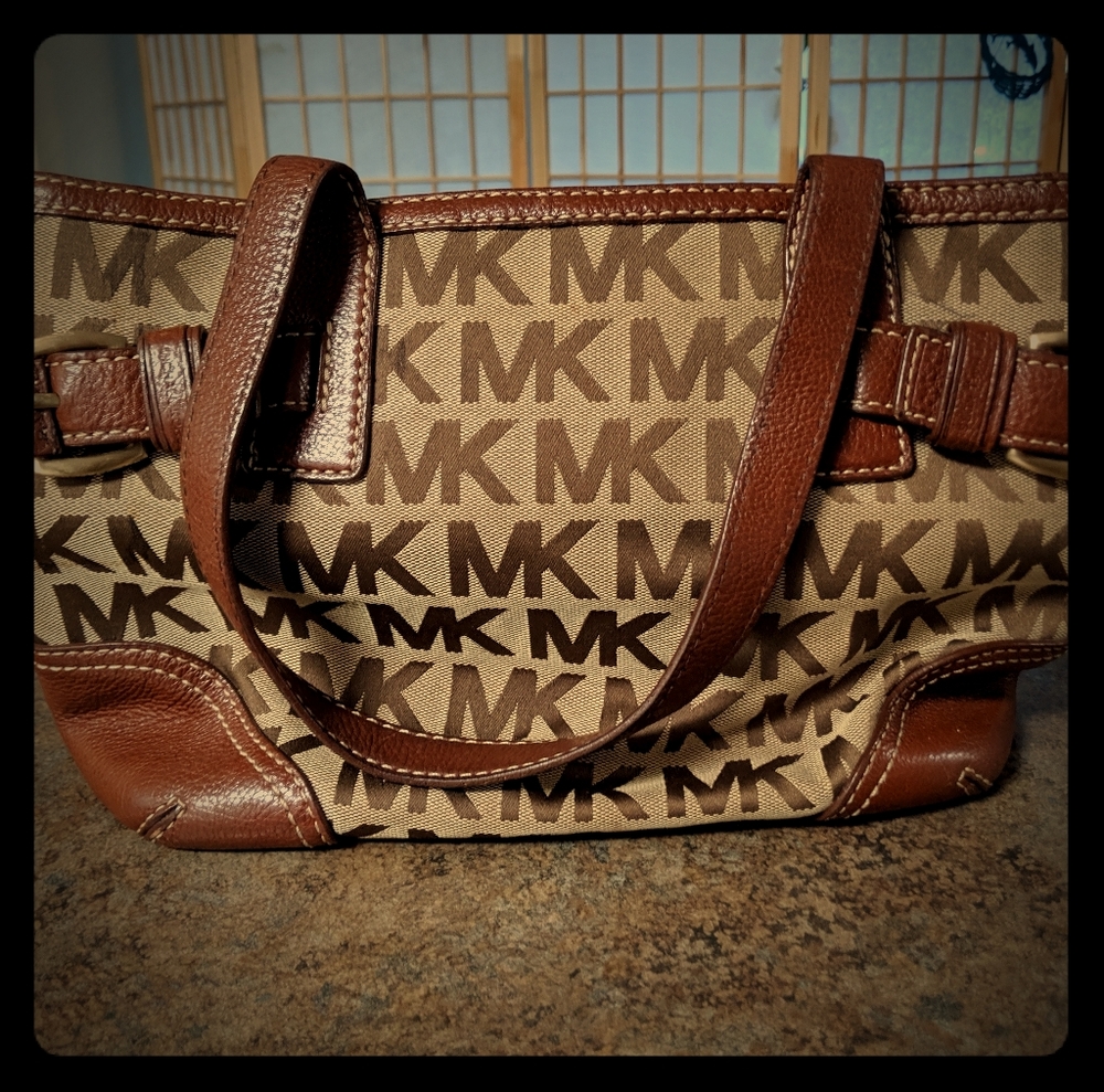 Michael Kors brown bag tote mini